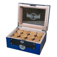 Load image into Gallery viewer, Glass Top Cobalt Blue Humboldt Humidor
