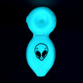 Load image into Gallery viewer, Alien Tech Glow In The Dark Glass Pipe - 3.5"
