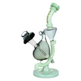 Laad de afbeelding in de Gallery-viewer, Pulsar Heart Recycler Water Pipe - 8.5" / 14mm F / Blue Pink
