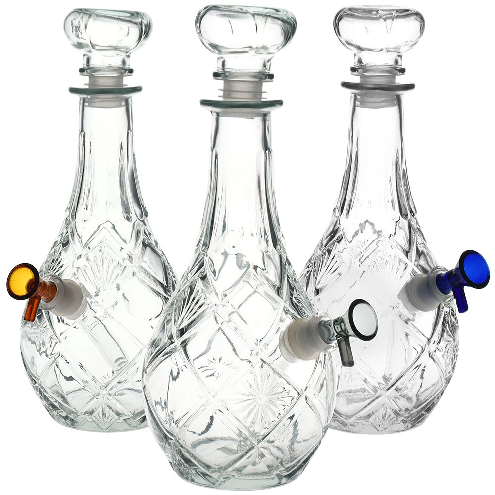 Vintage Decanter Style Glass Water Pipe