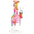 Laad de afbeelding in de Gallery-viewer, Masked Silicone & Glass Water Pipe - 7.5"
