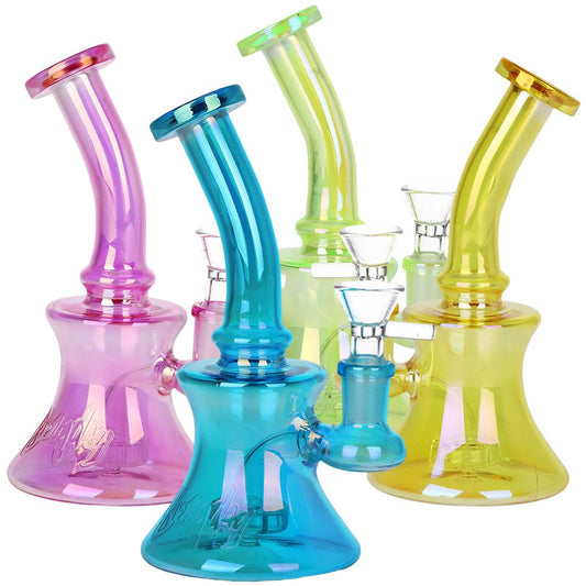 Dogg Lbs Everyday Electroplated Glass Water Pipe - 6.75" / Colors Vary