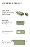Laad de afbeelding in de Gallery-viewer, Tobox Green All-In-One Pocket Size Smell-Proof Stash Box Rolling Kit
