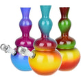 Laad de afbeelding in de Gallery-viewer, Vase Ombre Soft Glass Water Pipe - 9" / Colors Vary
