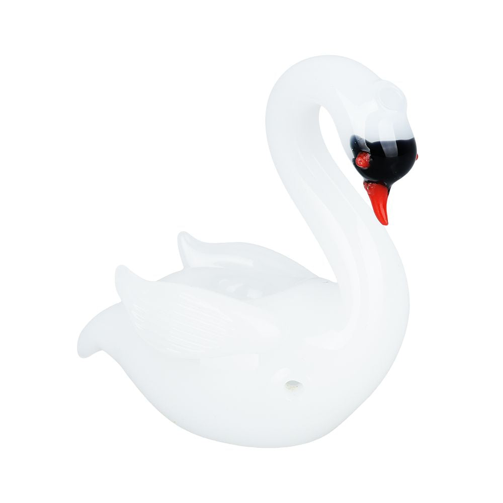 White Swan Glass Hand Pipe