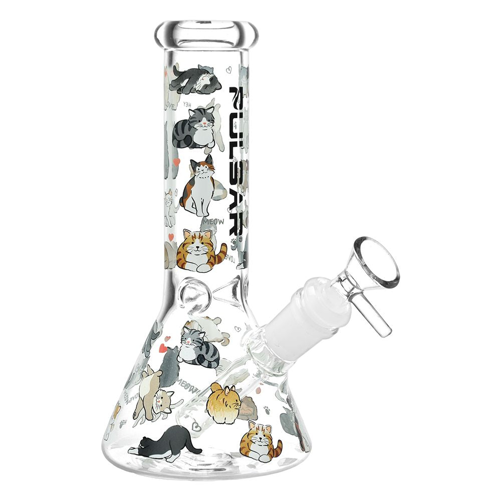 Pulsar Kitten Corral Beaker Glass Water Pipe - 7.75"