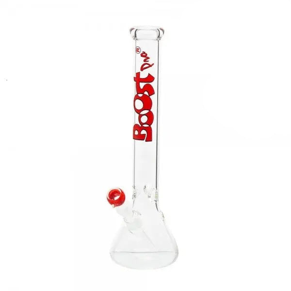 Boost | 17" Red Beaker Base Glass Water Pipe