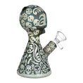 Load image into Gallery viewer, Etched Sugar Skull Glass Water Pipe
