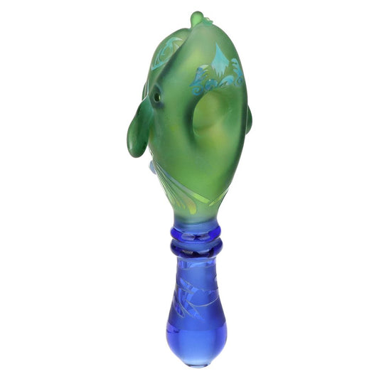 Braids of Avatar Sandblasted Glass Hand Pipe - 5.75"