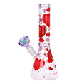 Cargar la imagen en la vista de la galería, Pinky Hearts Beaker Glass Water Pipe - 10"
