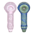 Load image into Gallery viewer, Milkyway Buddha Sandblasted Glass Spoon Pipe | 4.5"
