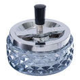 Load image into Gallery viewer, Fujima Gem-cut Glass Spinning Ashtray | 4.75"
