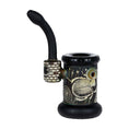 Load image into Gallery viewer, Lookah Glass Sacred Pyramid Black Etched Bubbler - 6"
