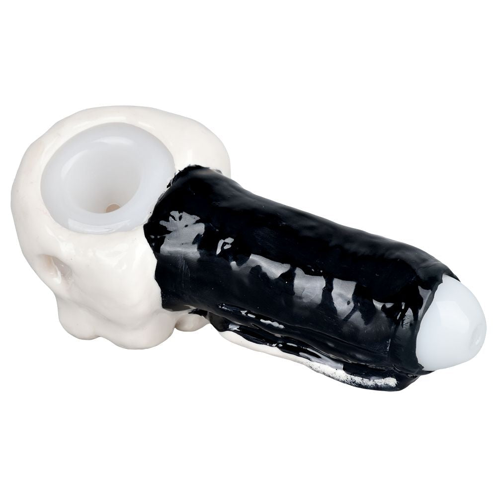 Punisher Skull Enamel on Glass Hand Pipe