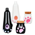 Laad de afbeelding in de Gallery-viewer, Cat Paw Glass Hand Pipe & Jar Set - 4" / Colors Vary
