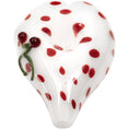 Laad de afbeelding in de Gallery-viewer, White Heart Red Polka Dots Glass Hand Pipe
