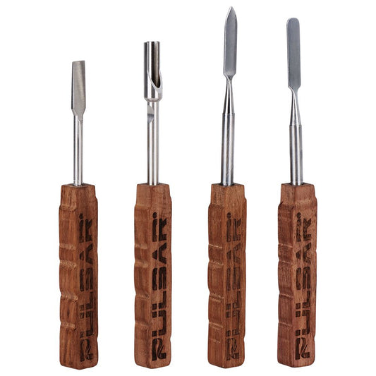 Pulsar Wooden Dab Tool Stainless Steel Tip (4 pack)