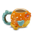 Laad de afbeelding in de Gallery-viewer, Stoned pufferfish mug pipe
