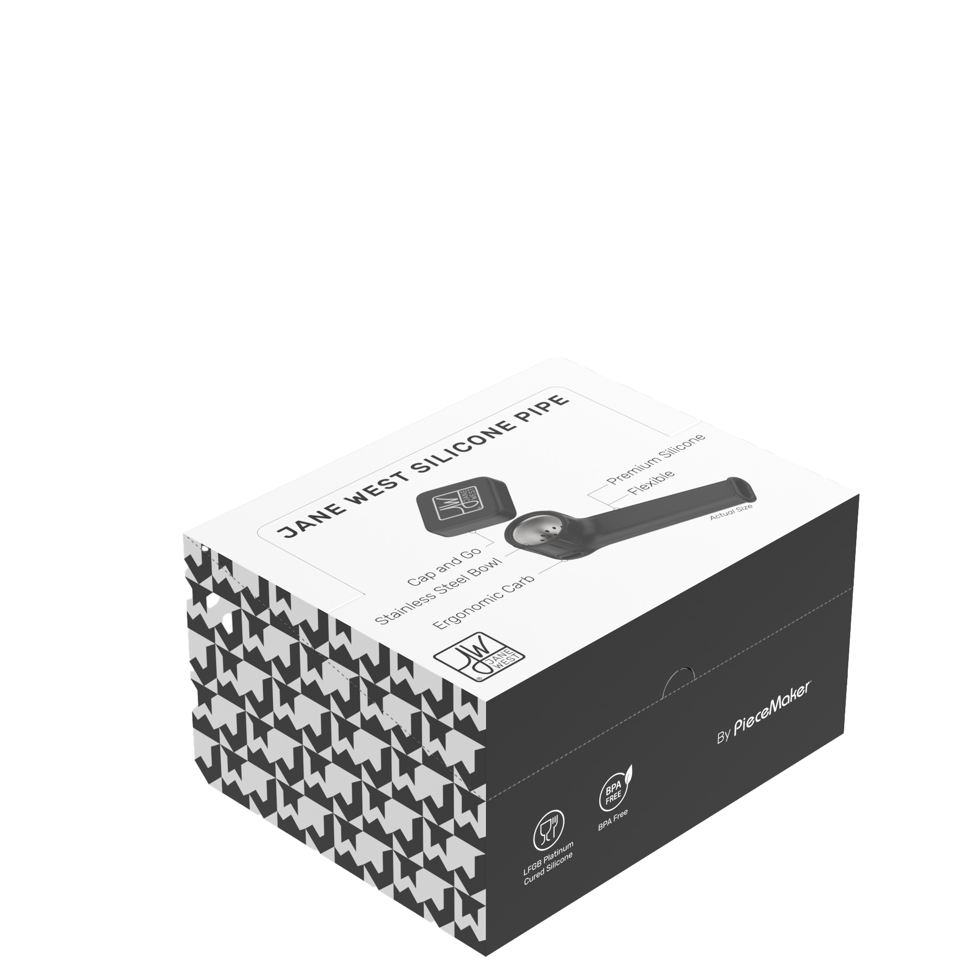 25 count Jane West x Piecemaker Outdoor Silicone Pipe - POS Display Pack