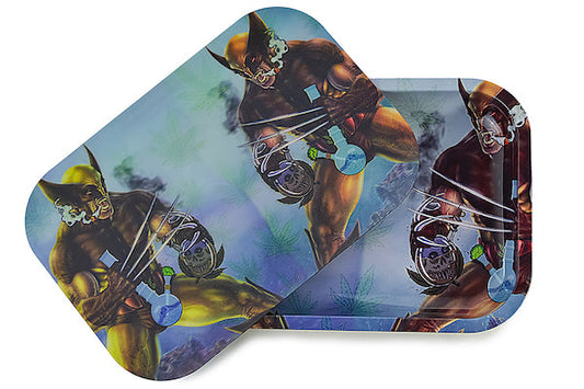 3D Holographic Metal Rolling Tray w/ Magnetic Lid (Design 30)