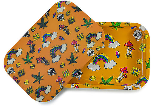 3D Holographic Metal Rolling Tray w/ Magnetic Lid (Design 31)