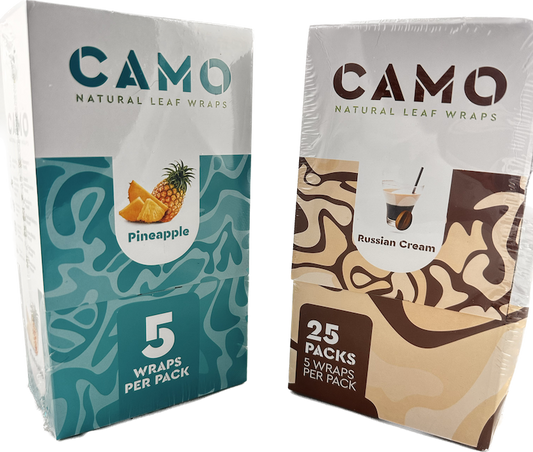 CAMO Natural Tea Leaf Blunt Wrap (Box of 2 Flavors)