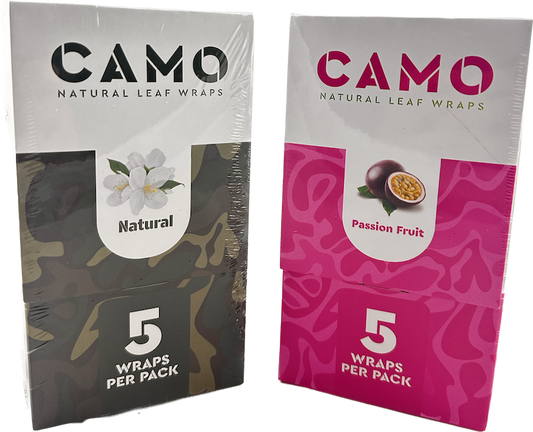 CAMO Natural Tea Leaf Blunt Wrap (Box of 2 Flavors)
