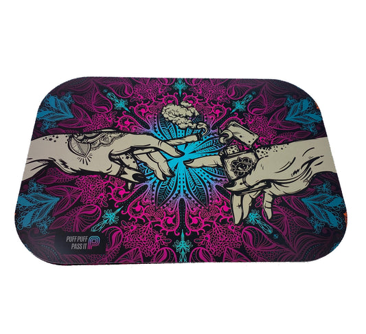Puff & Pass Metal Tray w/ Magnetic Lid - Pink