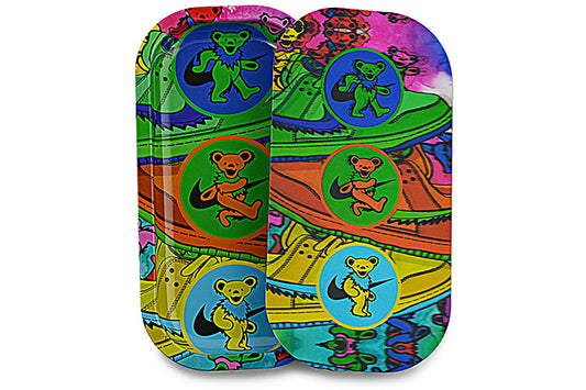 Slim 3D Holographic Metal Rolling Tray w/ Magnetic Lid (S10)