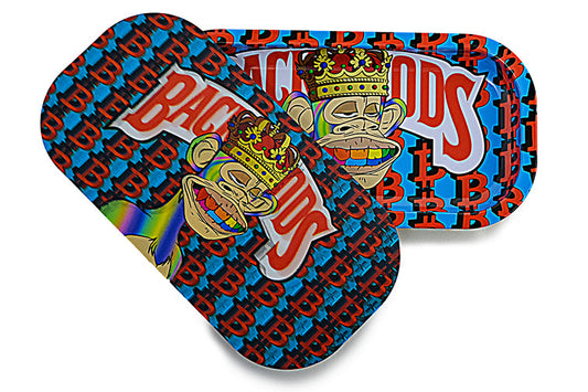 Slim 3D Holographic Metal Rolling Tray w/ Magnetic Lid (S11)