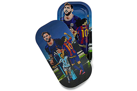 Slim 3D Holographic Metal Rolling Tray w/ Magnetic Lid (S13)