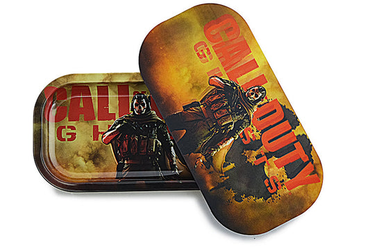 Slim 3D Holographic Metal Rolling Tray w/ Magnetic Lid (S3)