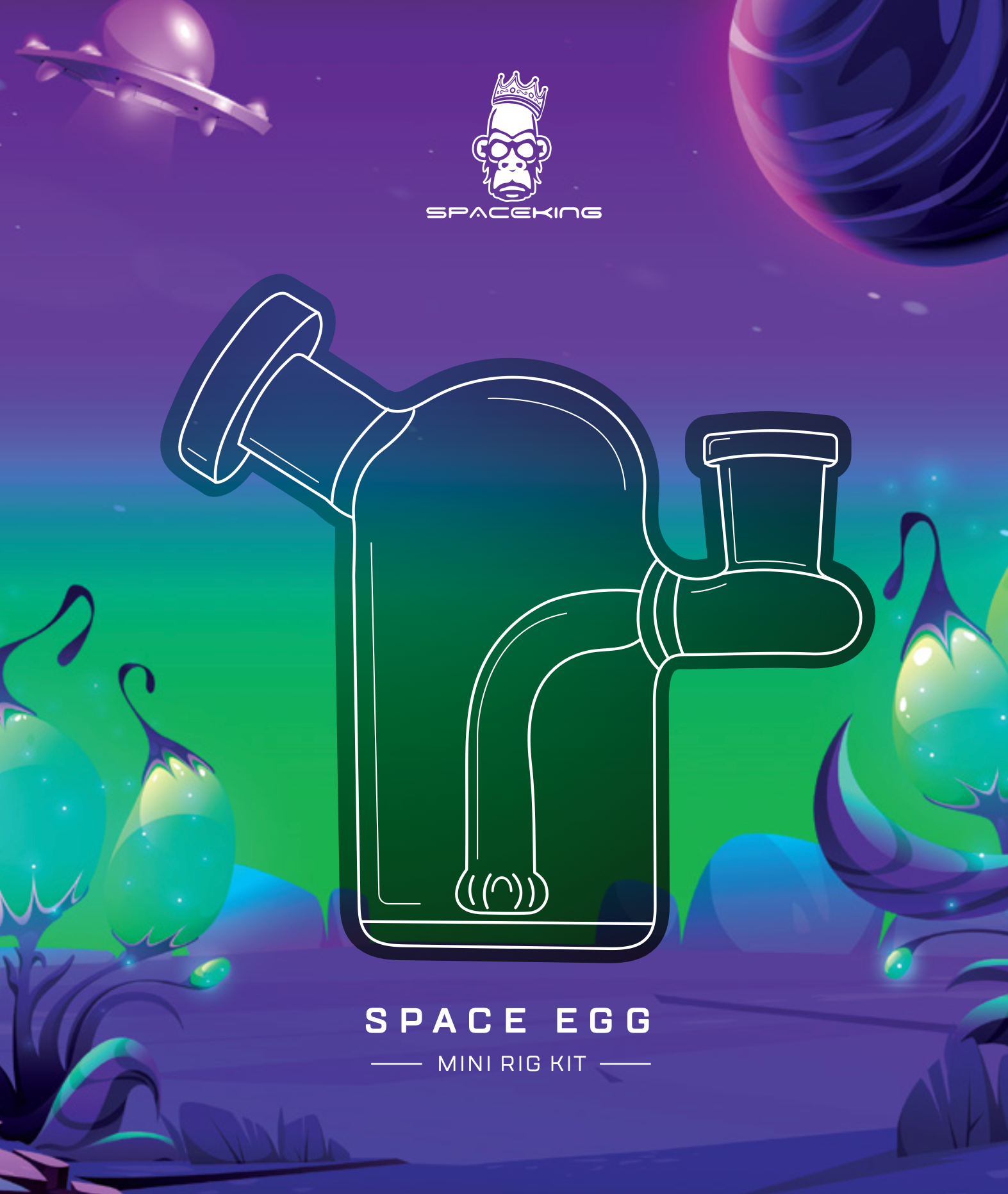 Space King Glas - 'Space Egg' Mini Rig