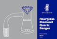 Laad de afbeelding in de Gallery-viewer, Space King Hourglass Diamond Banger-set (blauwgrijs)
