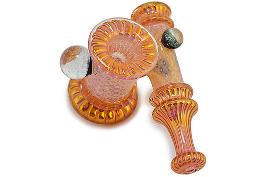 Goud Fumed &amp; Zilver Fumed Dichro Marble Bubbler