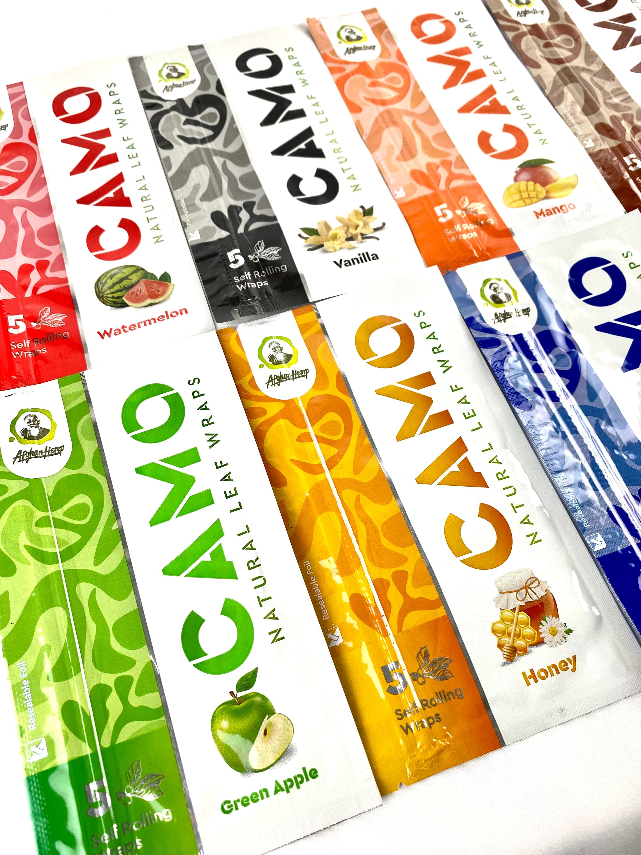 CAMO zelfrollende bladwikkels (11 Flavour Sampler Pack)