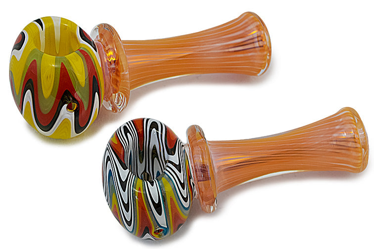 Silver & Gold Fumed Glass Pipe