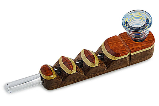 Laminated Wood Pipe w/ Pyrex Bowl