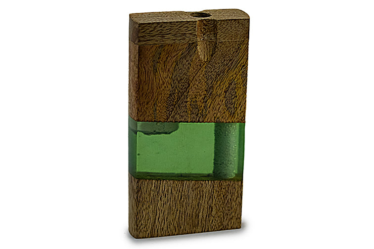 Handmade Wood &amp; Acrylic Dugout w/ One Hitter - Green