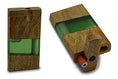 Laad de afbeelding in de Gallery-viewer, Handmade Wood & Acrylic Dugout w/ One Hitter - Green
