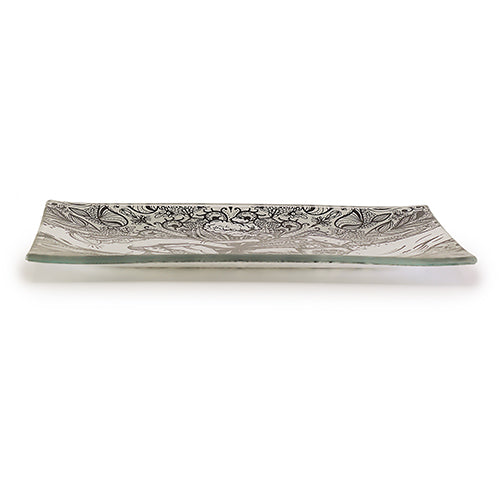 Puff & Pass Glass Tray - Gray