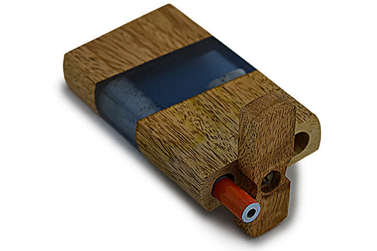 Handmade Wood &amp; Acrylic Dugout w/ One Hitter - Blue