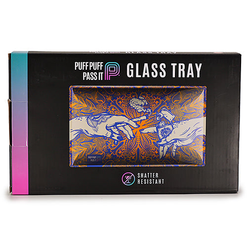 Puff & Pass Glass Tray - Orange