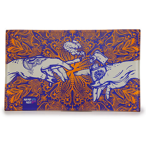 Puff & Pass Glass Tray - Orange