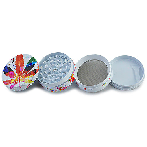 Novelty Grinder - White Leaf (2")