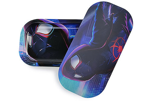 Slim 3D Holographic Metal Rolling Tray w/ Magnetic Lid