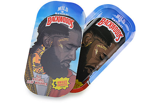 Slim 3D Holographic Metal Rolling Tray w/ Magnetic Lid