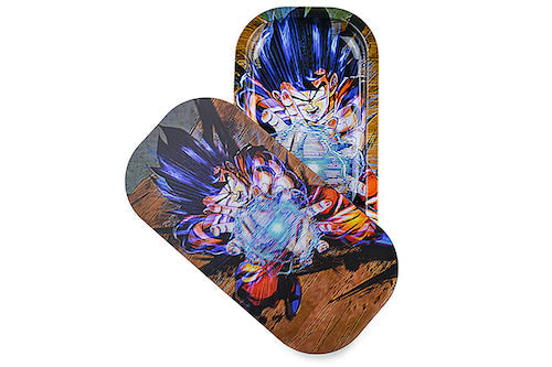 Slim 3D Holographic Metal Rolling Tray w/ Magnetic Lid